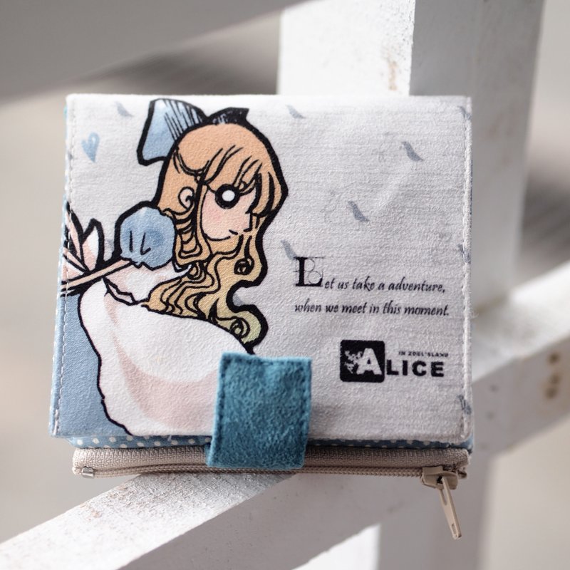 短夹钱包│爱丽丝梦游仙境│微笑Alice款 - 皮夹/钱包 - 其他材质 蓝色