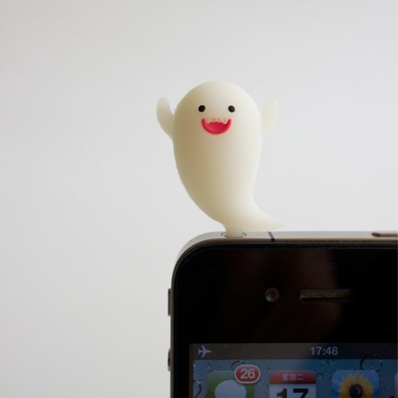 ‘顽皮小精灵’iBoo耶诞新年交换礼物/ / 防尘塞_夜光型 - 手机座/防尘塞 - 硅胶 白色