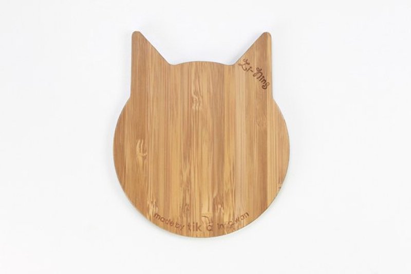 动物饼干杯垫-狐狸｜含雷雕姓名优惠｜台湾制作｜独一无二｜手作礼物｜ - 杯垫 - 竹 咖啡色