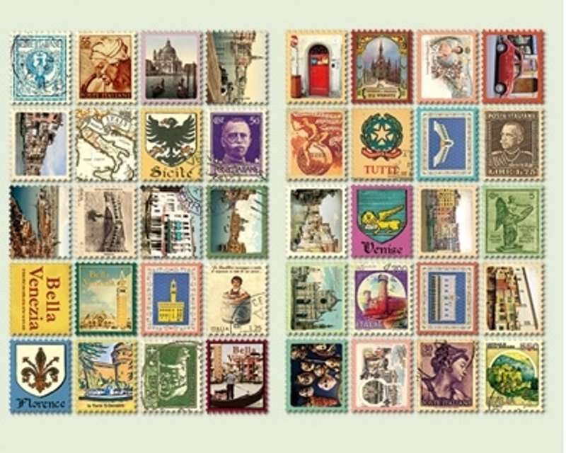 Dessin x 7321 Design-Italy 迷你邮票贴纸组,7321-65119 - 贴纸 - 纸 多色
