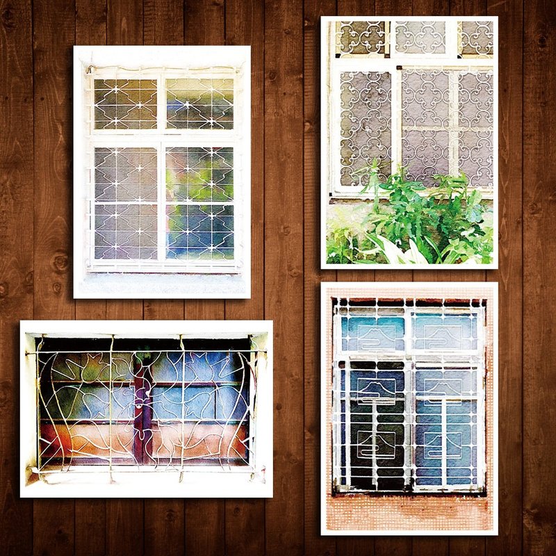 老屋颜 – 铁窗花明信片 – 007.008.012.053 - 卡片/明信片 - 纸 