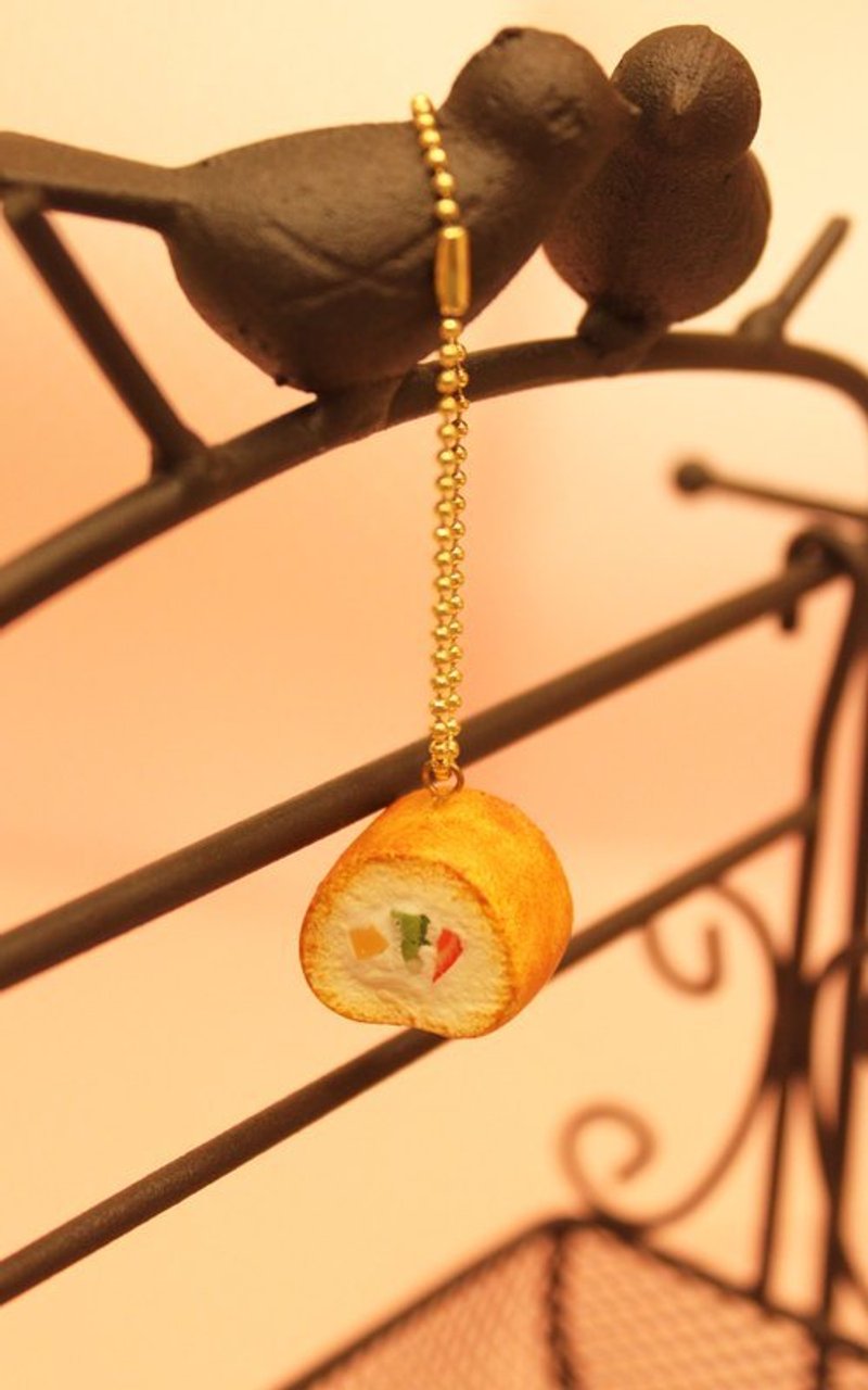 DOUBLE SWEET - 情人节小礼物 可爱 手工 时尚欧风水果蛋糕吊饰  - 吊饰 - 粘土 橘色