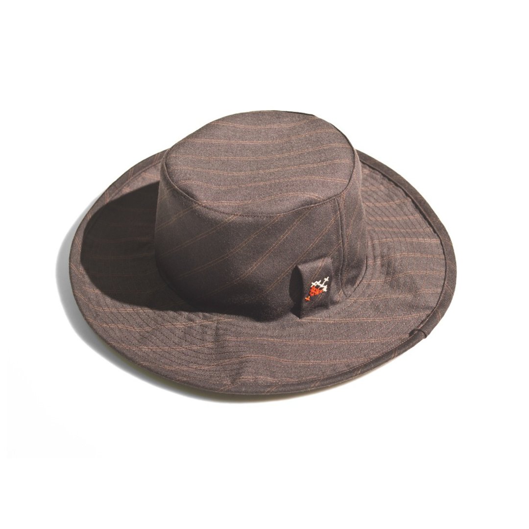 x over the basic Brown Bucket Hat 深褐色绣花渔夫帽 - 帽子 - 其他材质 咖啡色