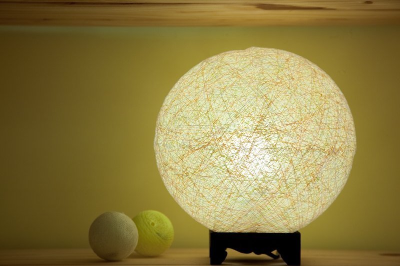 【奶油口味】手工编织球灯罩 - 灯具/灯饰 - 其他材质 黄色