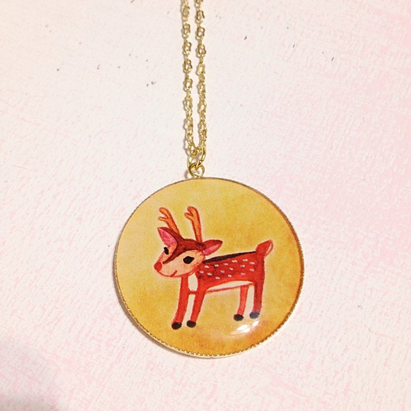 小鹿→小兔子→小兔女孩儿→小蘑菇→爱丽丝 / 复古。可爱 手绘手工项链们 - 项链 - 其他金属 