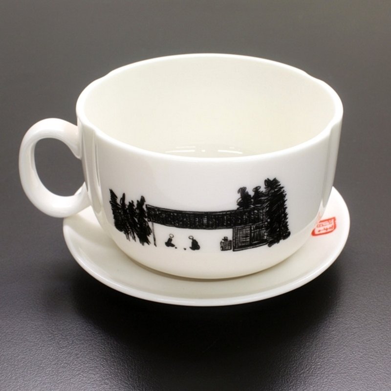 TAISO 禅画大师 李萧锟 - 檐下二僧清谈图 禅风瓷杯组 - 咖啡杯/马克杯 - 其他材质 