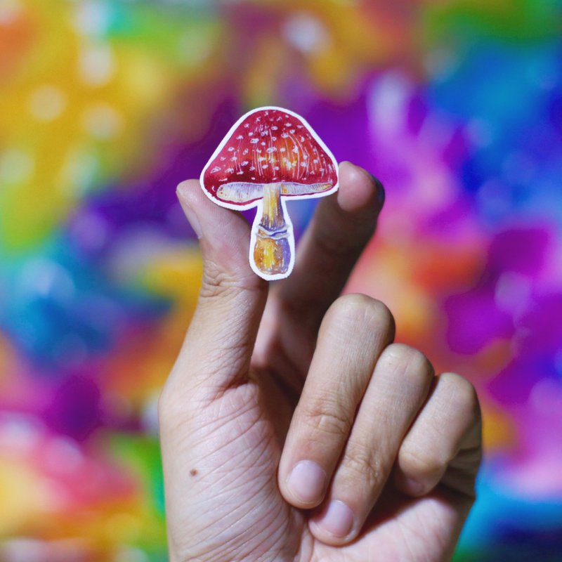 小徽章 OT-002 - 胸针 - 塑料 红色