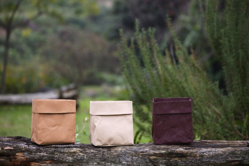 革 器。日 常 好 收 纳 系 列 / 好 收 纳 容 器 - 小 - 植栽/盆栽 - 纸 咖啡色