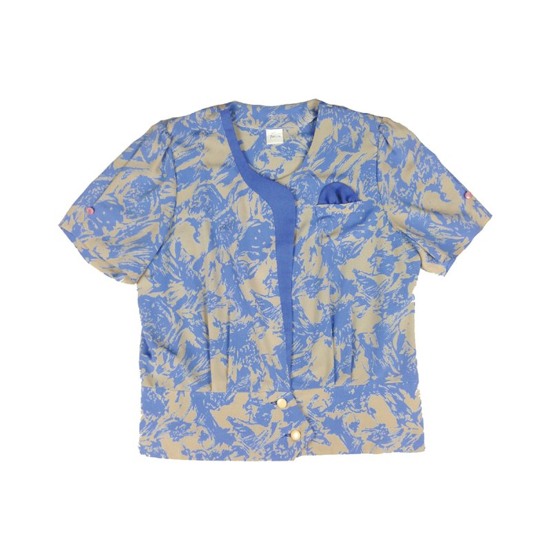 │千金难买早知道│浅蓝褐古着衬衫VINTAGE/MOD'S - 女装衬衫 - 其他材质 蓝色