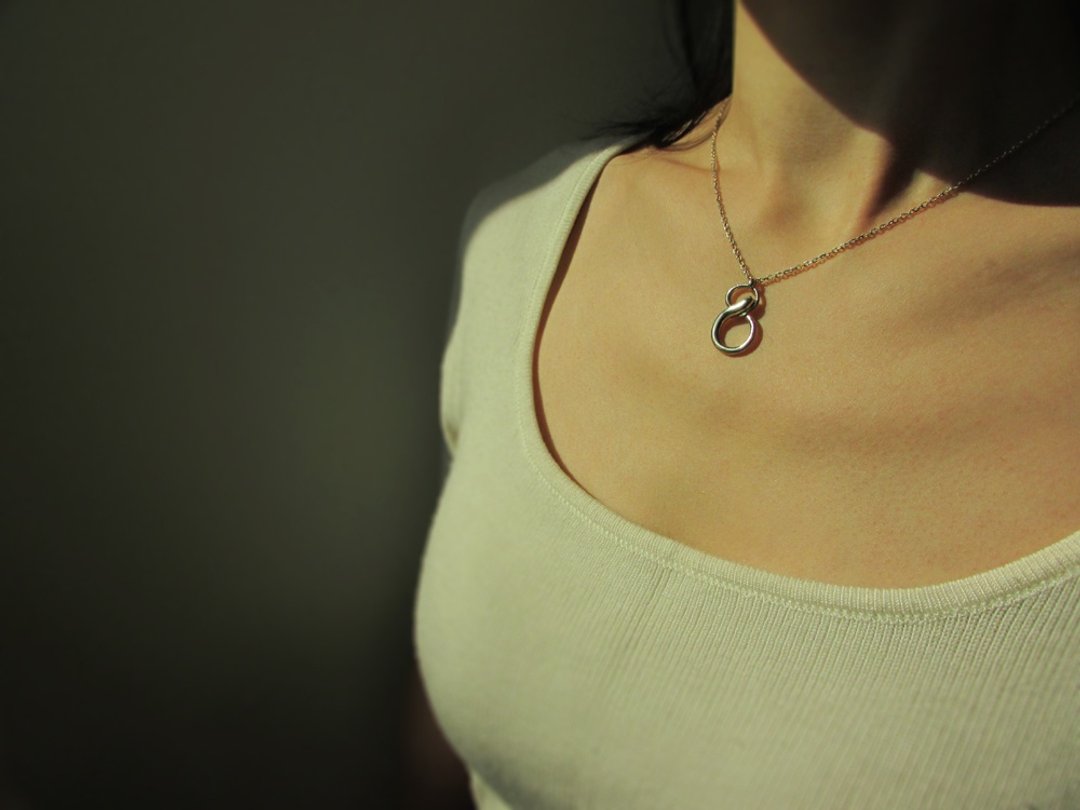 infinity snake necklace_无限8项链 | 幸运 祝福 生肖 蛇 生日礼 - 项链 - 银 银色