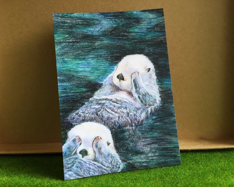 噢不 明信片 - 卡片/明信片 - 纸 绿色