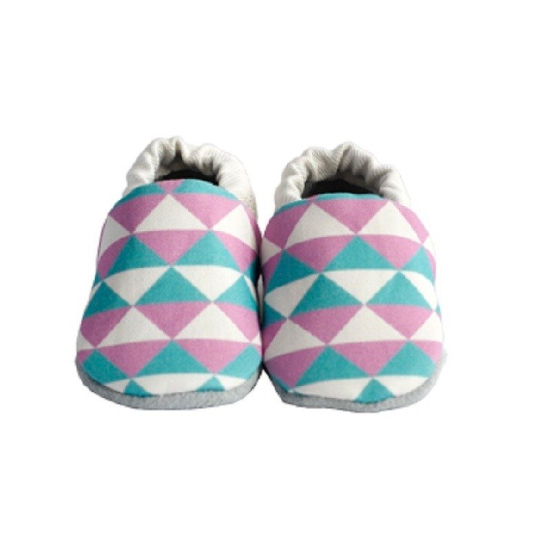 【欧洲制】糖果方块 First baby shoes 手工软底学步鞋/室内鞋 - 童装鞋 - 其他材质 