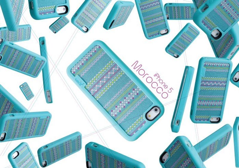 Vacii Haute iPhone5/5s/SE 布面保护套-北非绿 - 手机壳/手机套 - 其他材质 蓝色