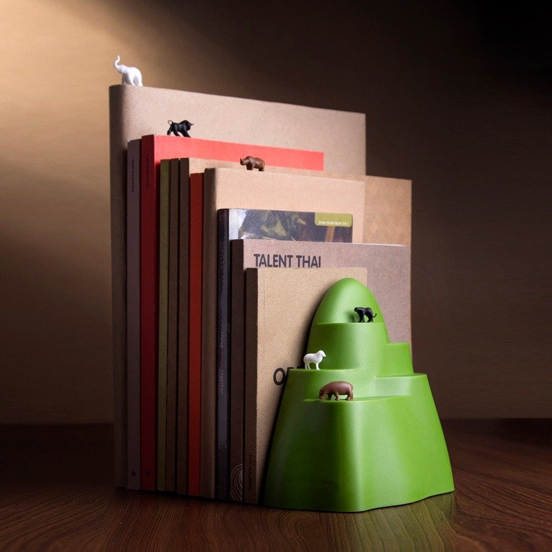 特价-QUALY 翻山阅岭-书签书挡组 瑕疵品 - 书签 - 塑料 绿色