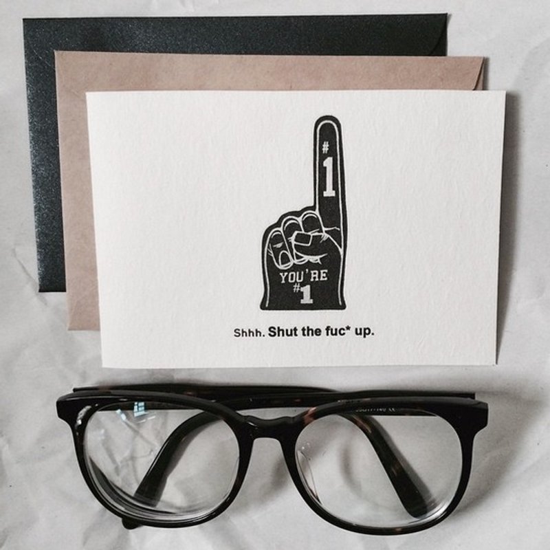 你是第一名！// 没什么特别系列 - 卡片/明信片 - 纸 黑色