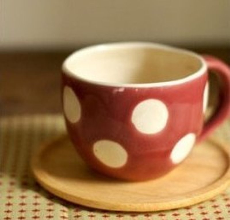 ✄  生活道具 ｜小鸟胃木制点心盘 托盘 杯垫 - 浅碟/小碟子 - 木头 卡其色