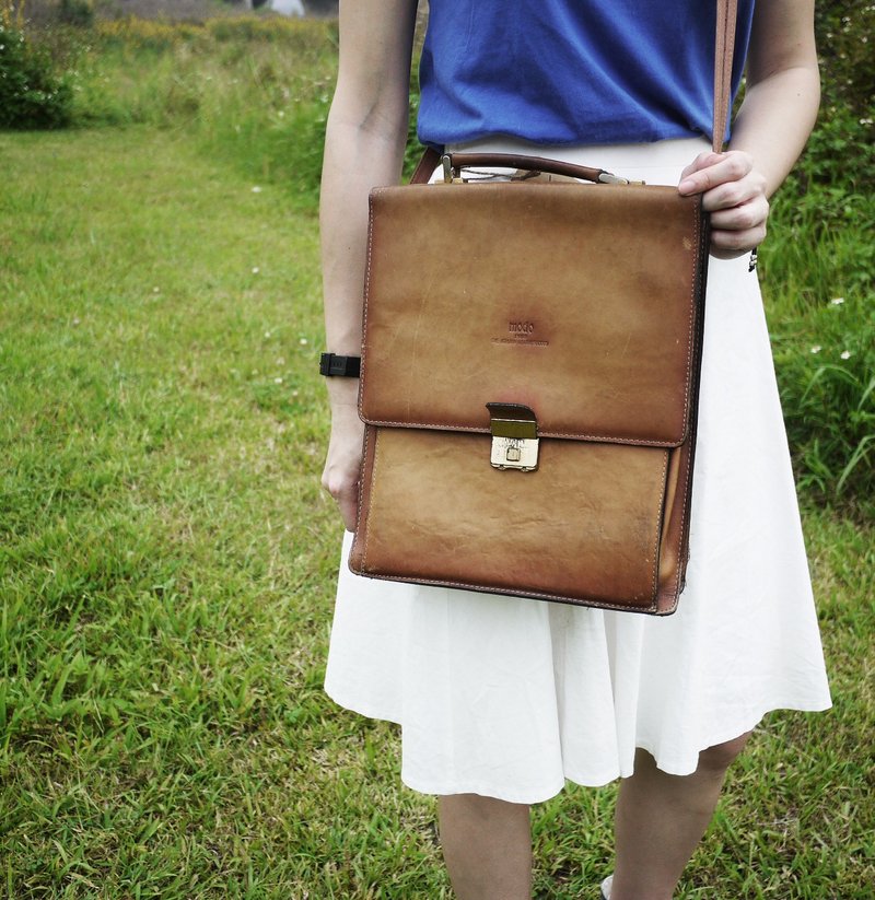 ShiKa夕卡//modo直立式公事包 - 公文包/医生包 - 其他材质 咖啡色