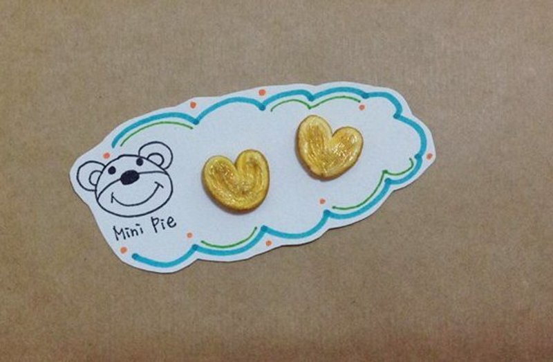 蝴蝶饼耳环组(两个一组)(可改耳夹式) - 耳环/耳夹 - 粘土 多色