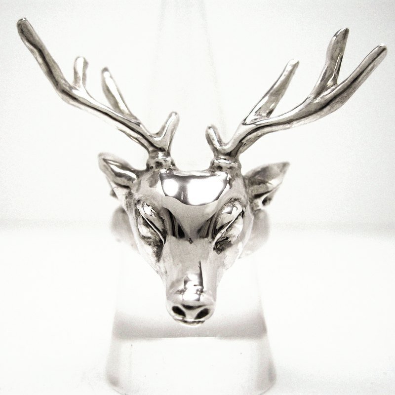 def jewelry 戒指【deer鹿】(黑、银两色) - 戒指 - 其他金属 白色