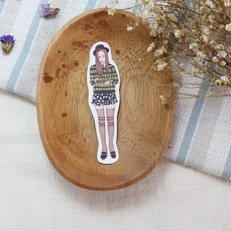 妃炫少女 全身 贴纸 - 高帽英伦 - 贴纸 - 纸 