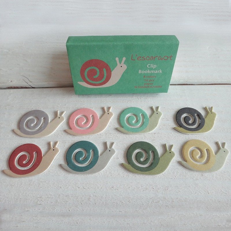 回纹针-蜗牛 - 书签 - 纸 多色