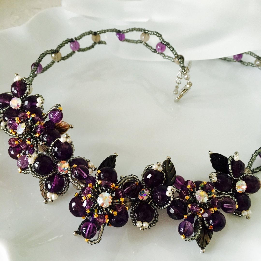 Amethyst ☆ Necklace ☆ purple - 项链 - 宝石 紫色