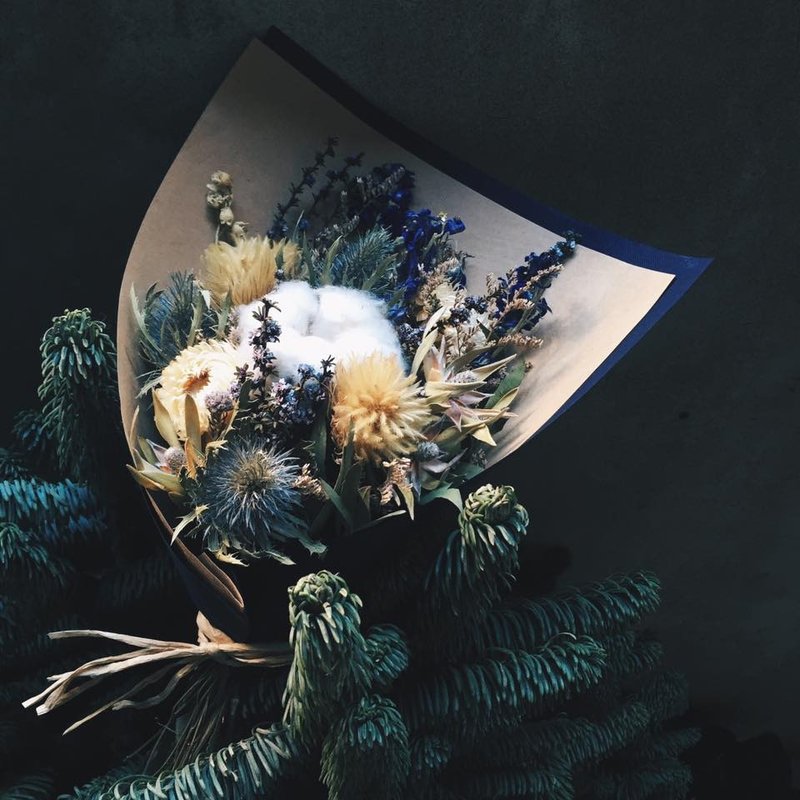 冬日 干燥花束 - 肥皂/手工皂 - 植物．花 蓝色