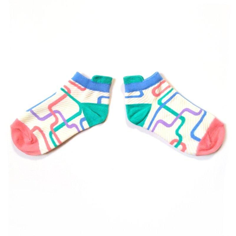 童年回忆大无限 / 淘气彩虹糖 / 梦想巨人系列踝袜 - 袜子 - 棉．麻 多色