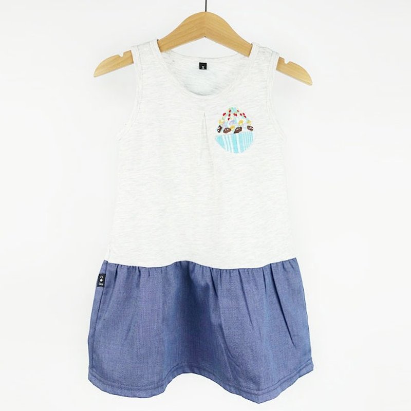 Urb  锉冰 女童背心洋装 - 童装裙 - 棉．麻 白色