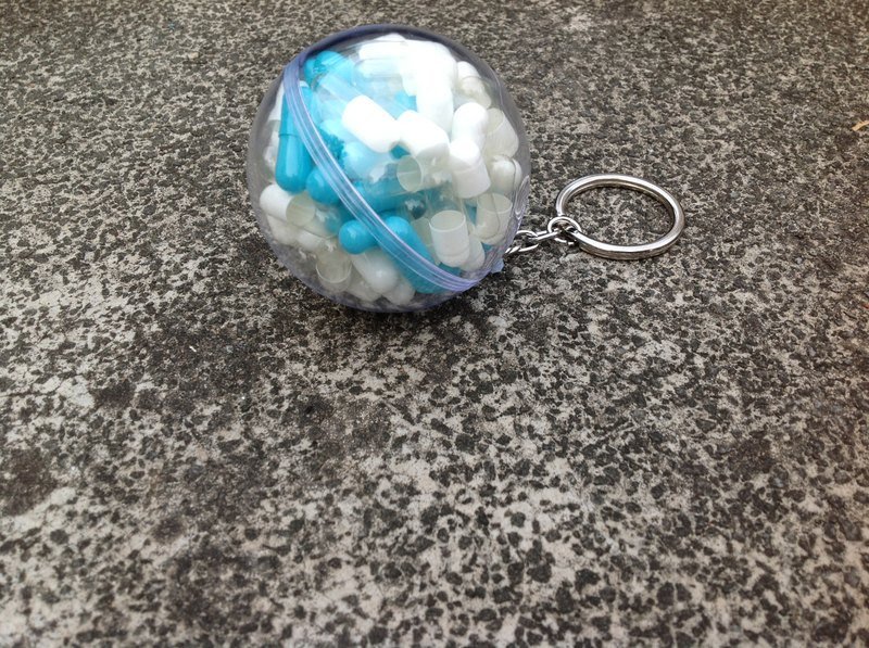 球救系列钥匙圈——蓝天云雨 - 钥匙链/钥匙包 - 压克力 蓝色