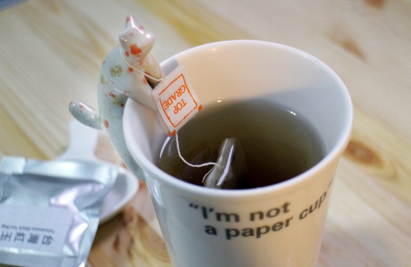 猫猫杯缘子 (彩斑纹) - 花瓶/陶器 - 瓷 