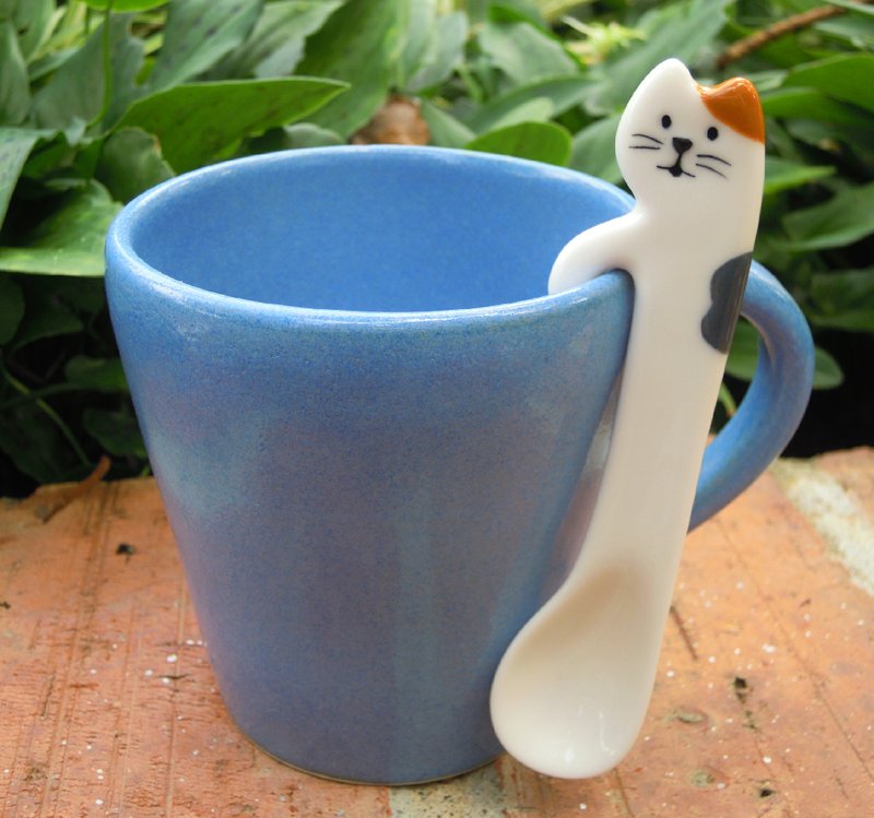 喵呜~小汤匙(一对) - 餐刀/叉/匙组合 - 其他材质 白色