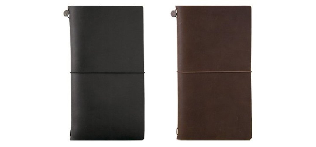 MIDORI - Traveler’s Notebook 旅人笔记本(黑色) - 笔记本/手帐 - 真皮 
