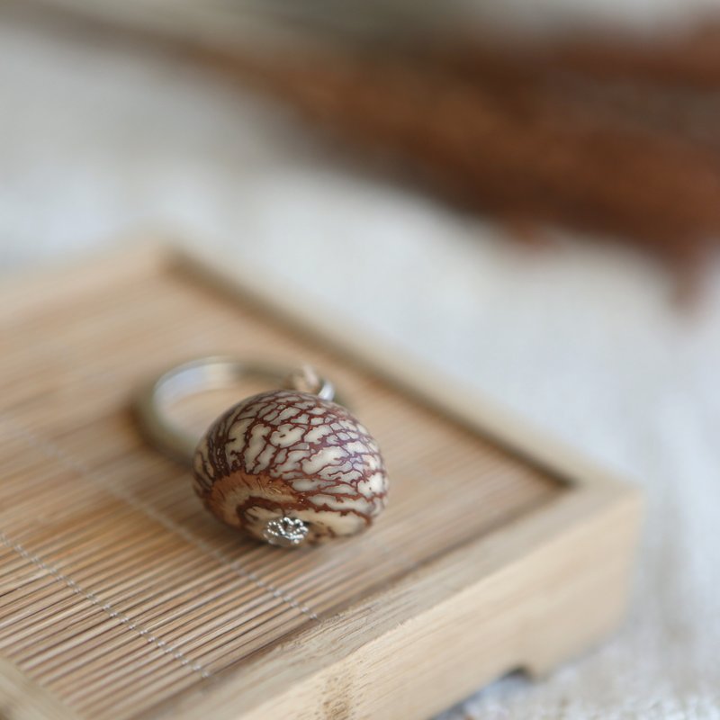 槟榔─坚定、财富 - 钥匙链/钥匙包 - 植物．花 咖啡色