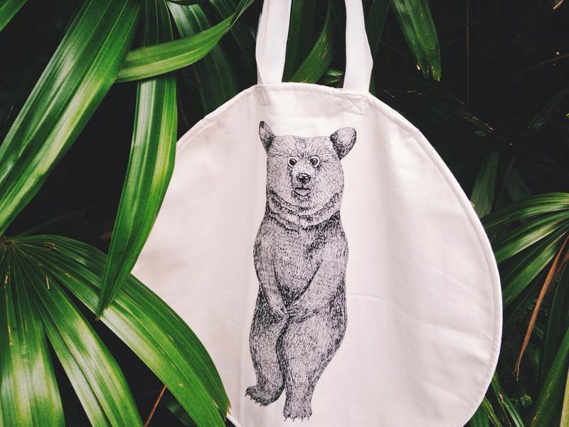 ♡:..シャイ小熊---手绘拼接软皮革包:..｡♡ - 侧背包/斜挎包 - 其他材质 