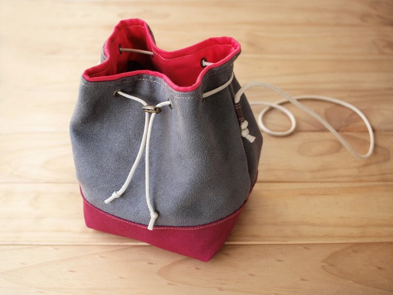 1pinfun ♡ 束口炮炮 肩包 灰紫* - 侧背包/斜挎包 - 其他材质 灰色