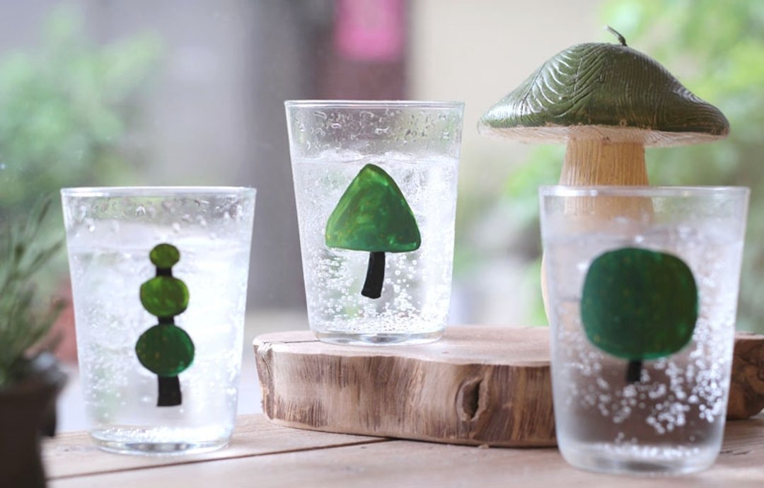 花之良展 § 山形树冷水杯 - 茶具/茶杯 - 玻璃 绿色