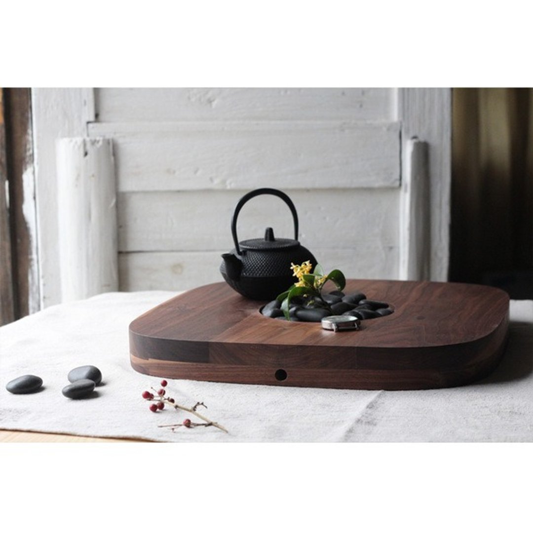 Moment木们-熹工房-实木茶道、茶盘、茶器(材质:黑胡桃木) - 茶具/茶杯 - 木头 金色