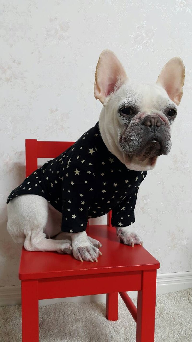 [内搭高领] 暗夜星空 M号 - 衣/帽 - 棉．麻 黑色