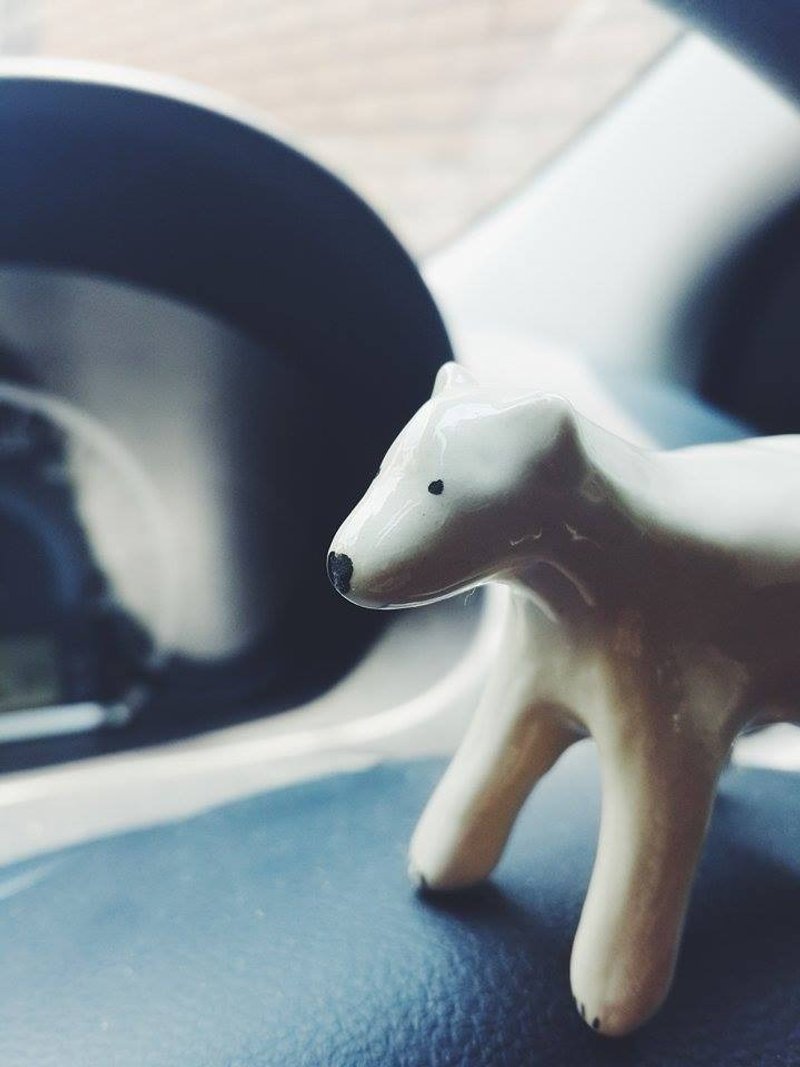 北极熊陶制装饰品 - 植栽/盆栽 - 其他材质 白色