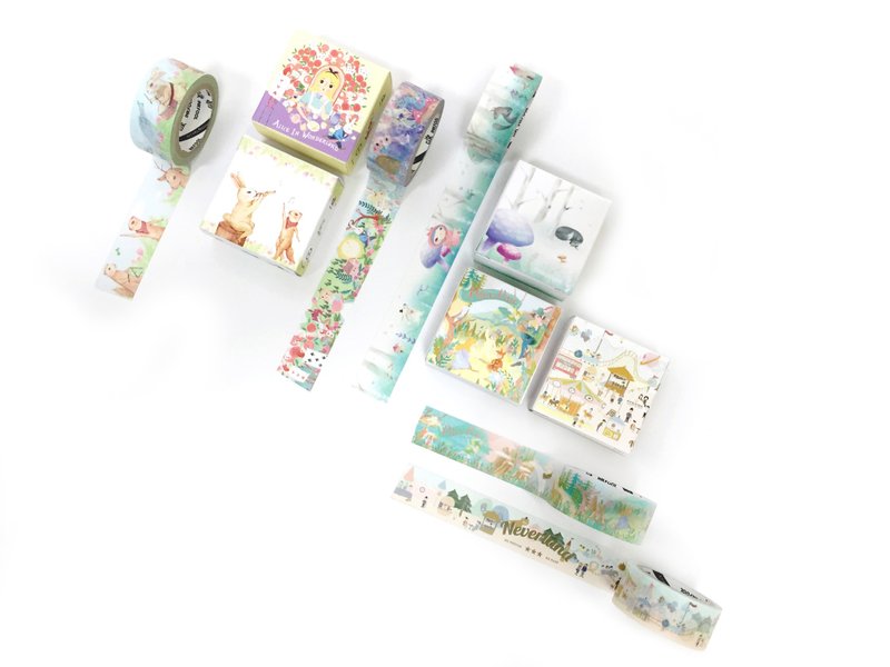 印傻子童话故事纸胶带｜礼盒 (五入/组) design by 印傻子｜I999MT002 - 纸胶带 - 纸 