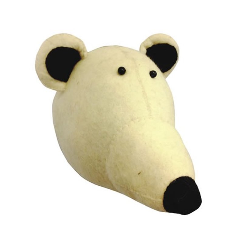 【Fiona Walker England】英国童话风格动物头 纯手工壁饰 - 好好爱护北极熊(Polar Bear Head) - 墙贴/壁贴 - 其他材质 白色