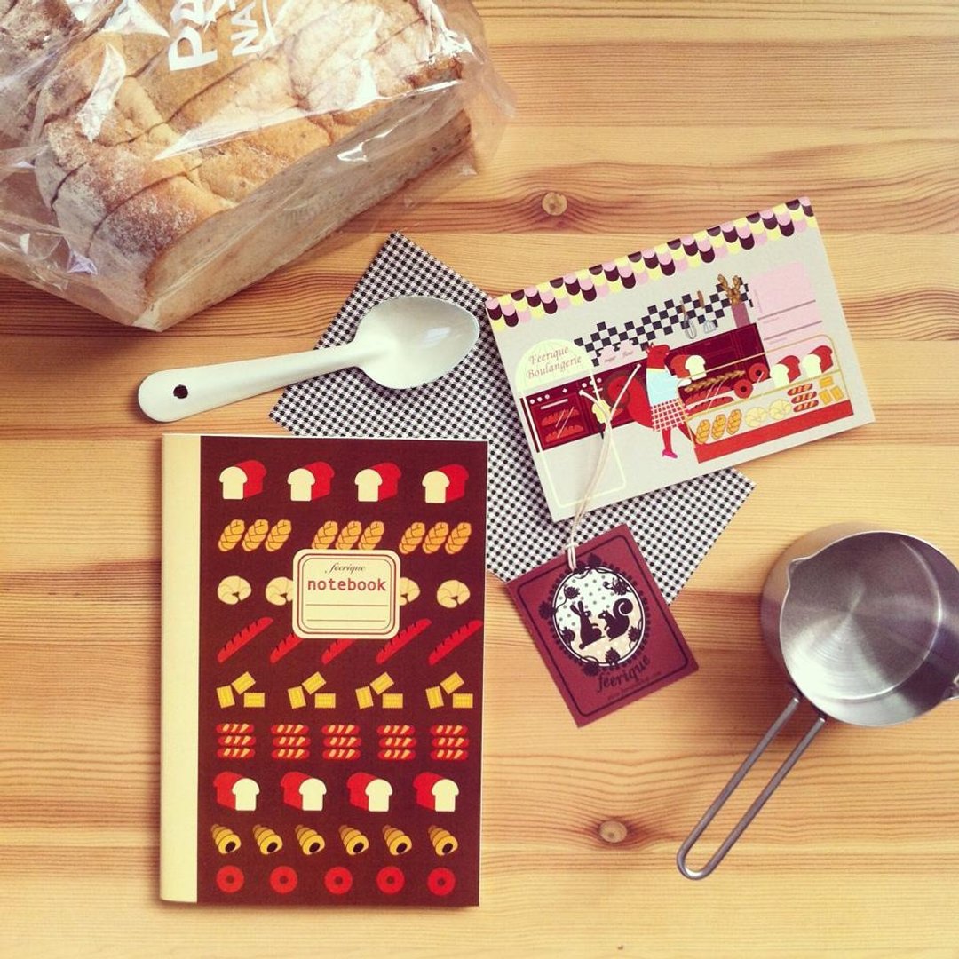 Cute Breads From Oven notebook - 笔记本/手帐 - 纸 咖啡色
