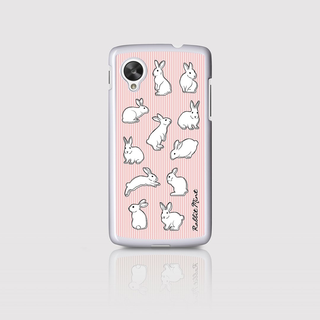 (Rabbit Mint) 薄荷兔手机壳 - 订做htc desire 816 - 手机壳/手机套 - 塑料 粉红色