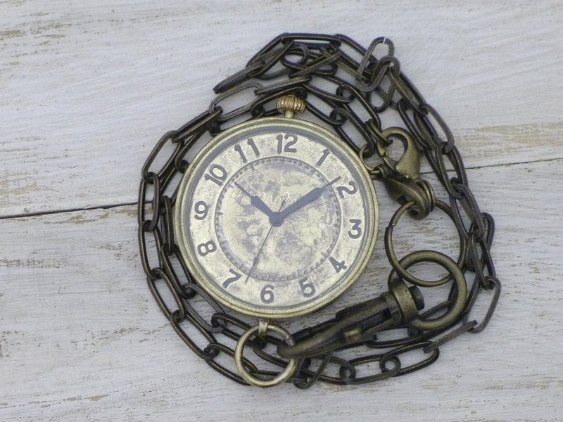 S-WATCH-MEGA Handcrafted HandCraftWatch Oversized JUMBO Brass 40mm Pocket Watch (JUM121 Arabia) - 女表 - 铜/黄铜 金色