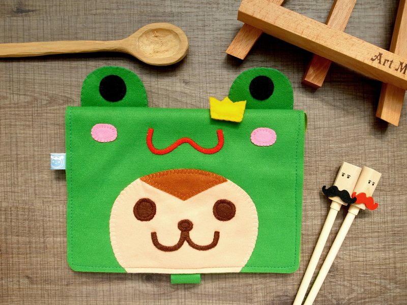 BoSARU 青蛙王子猴 妈妈宝宝手册书套 - 书衣/书套 - 聚酯纤维 绿色