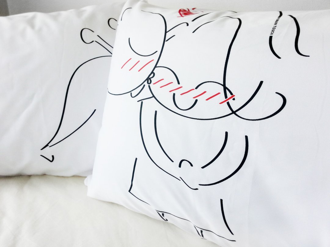 "Kiss You Goodnight" Boy Meets Girl couple pillowcases by Human Touch - 枕头/抱枕 - 其他材质 白色