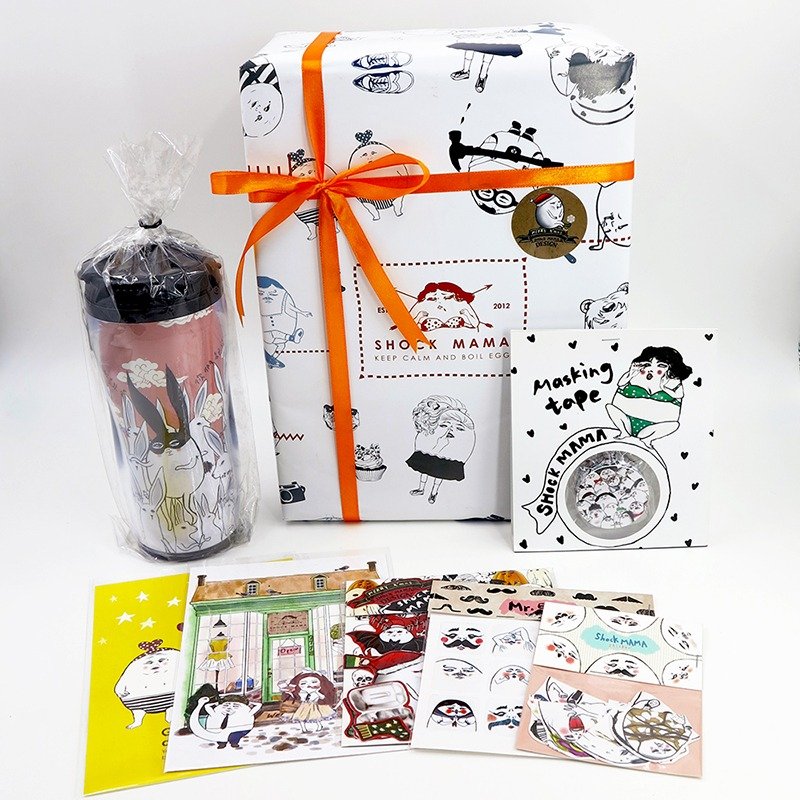 蛋定人生交换礼物福袋 (4款) - 卡片/明信片 - 纸 白色