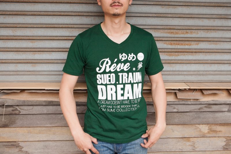 SU:MI said 梦想 T 恤V领男款_4SM001 - 男装上衣/T 恤 - 棉．麻 