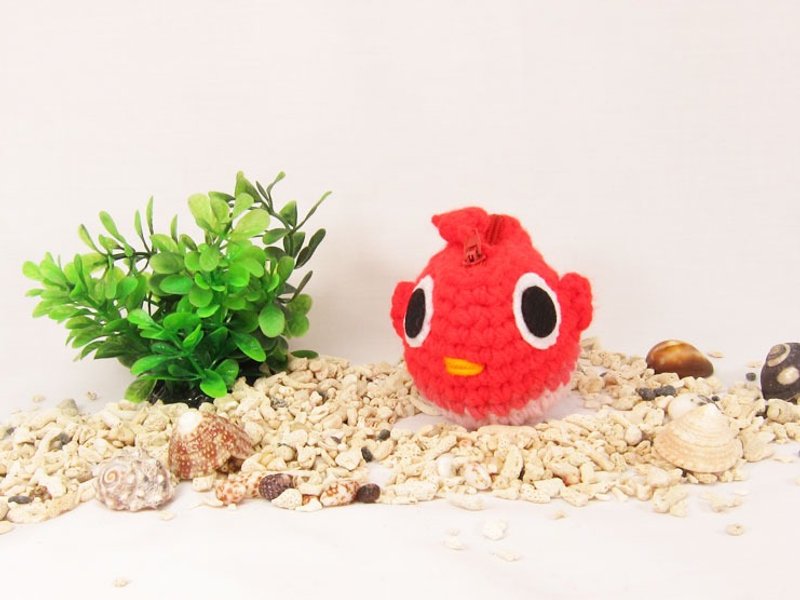 小红豆-鱼-零钱包-拉链包-钱包 - 零钱包 - 其他材质 多色